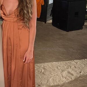 Hello Molly Terracotta Backless Dress